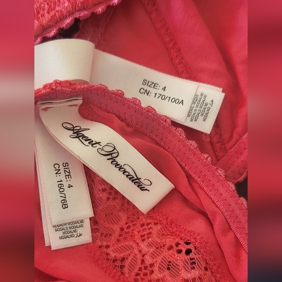 Agent Provocateur Coral Lace Bra and Panty Set - Picture 6 of 6